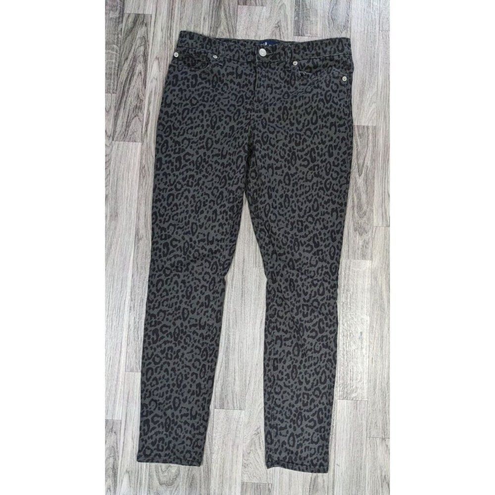 Gap Womens Size 8 / 29 R Skinny Animal Print Denim Leggings Jeans